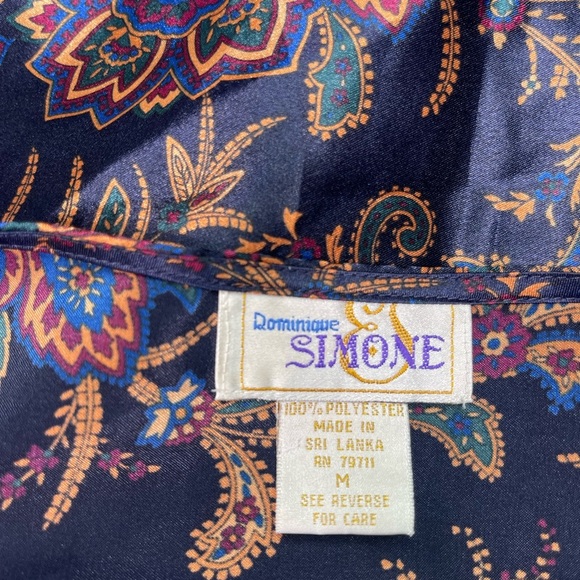 Dominique Simone Elegant Paisley Blouse size M - Picture 6 of 6